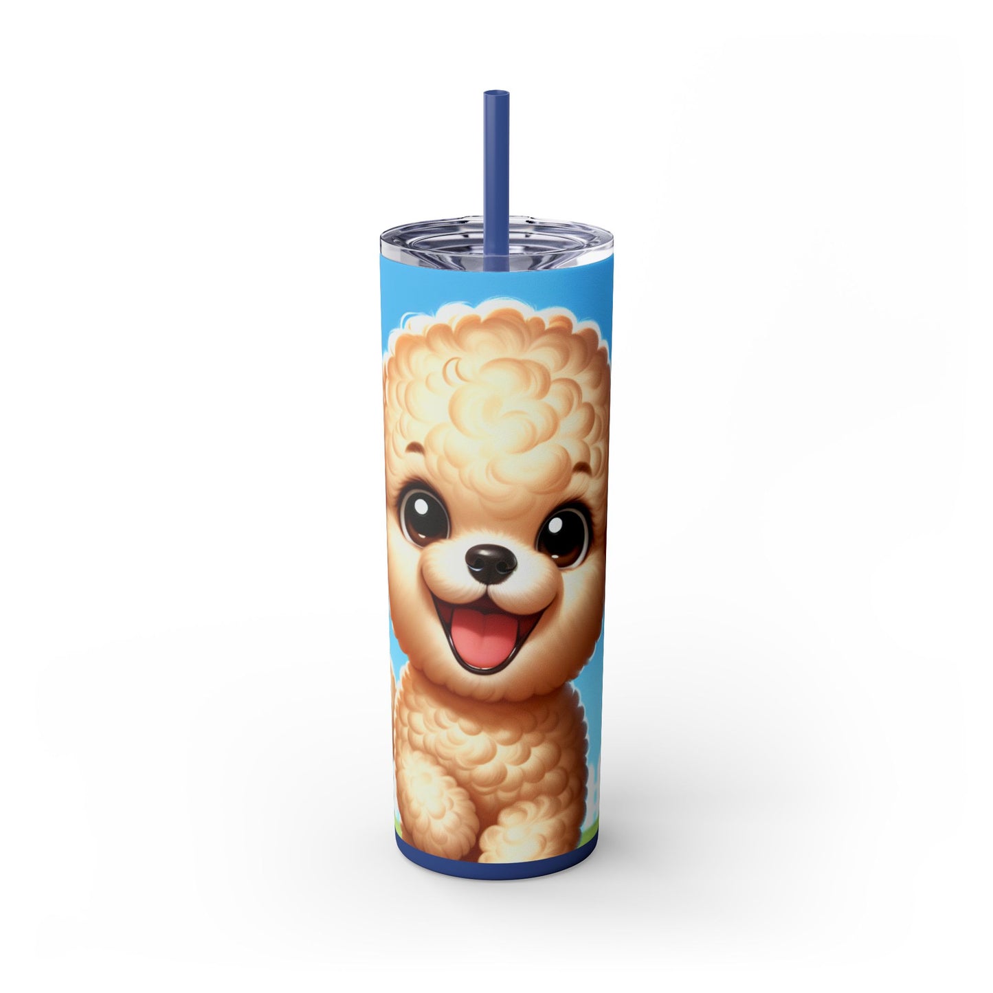 Miniature Poodle Tumbler with Straw, 20oz