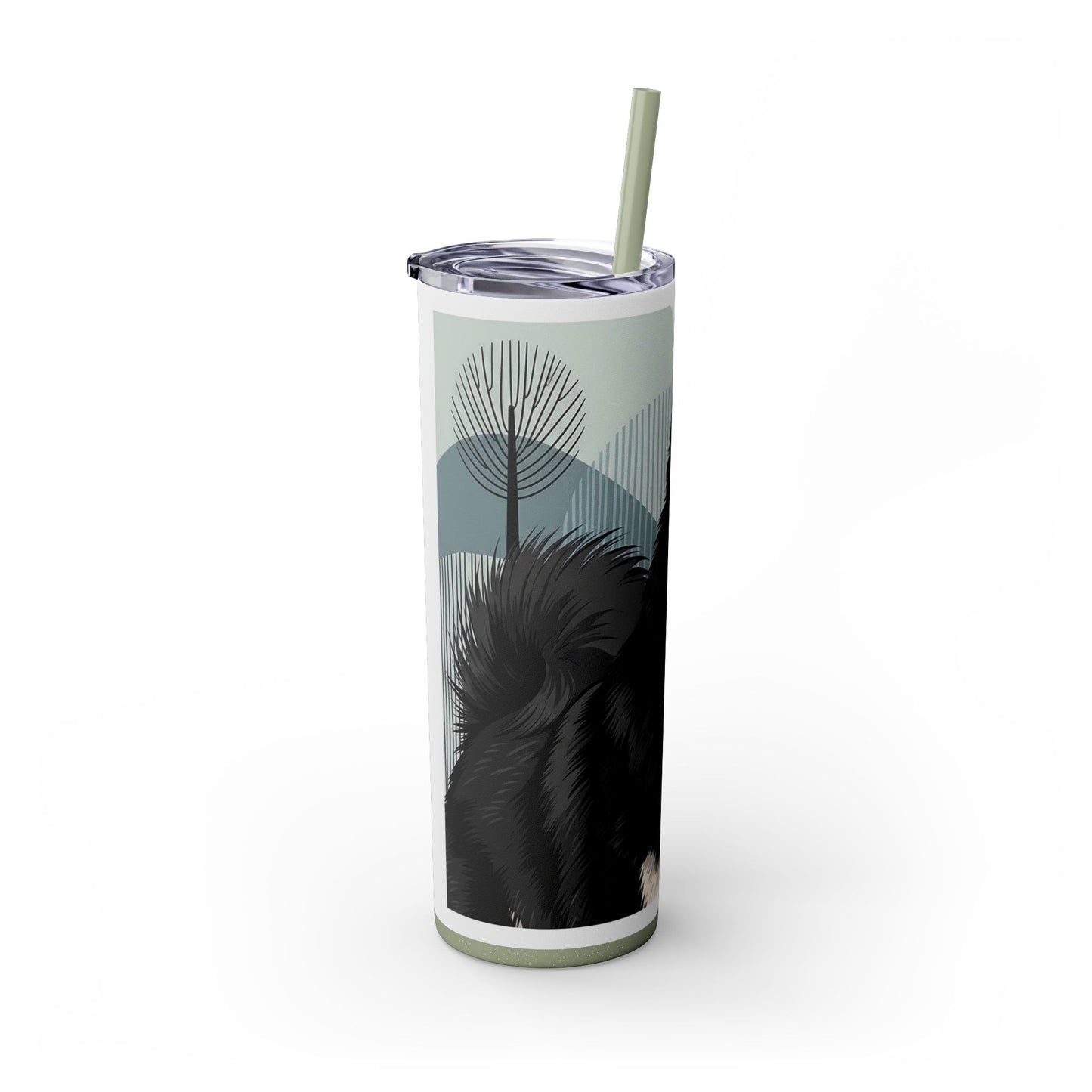 Swedish Lapphund Skinny Tumbler with Straw, 20oz