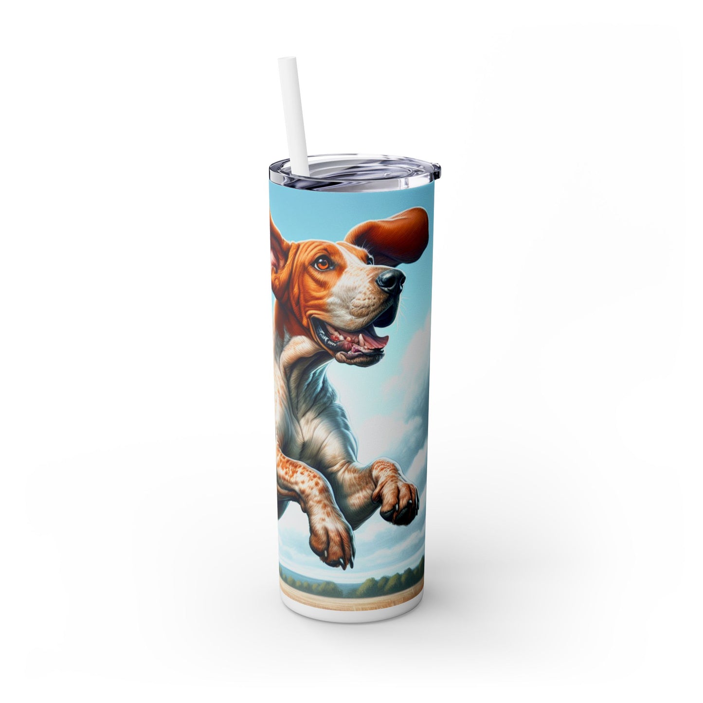 American English Coonhound Tumbler with Straw, 20oz