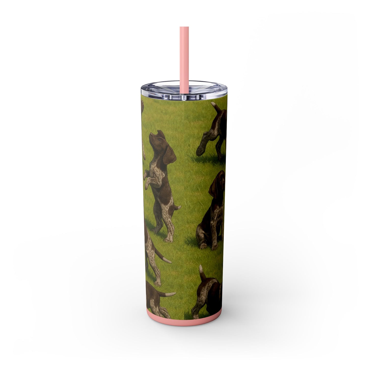 German Shorthaired Pointer puppies Tumbler with Straw, 20oz