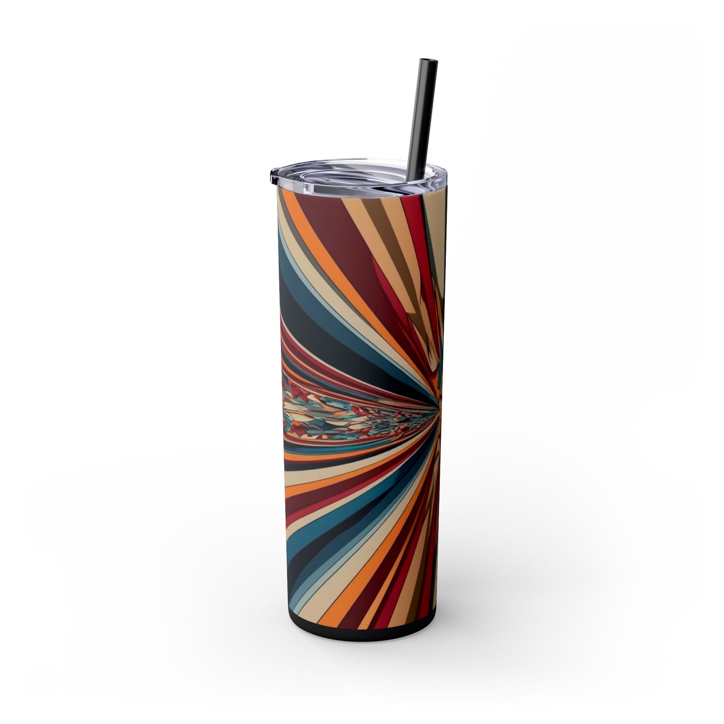 Optical Illusion Skinny Tumbler with Straw, 20oz