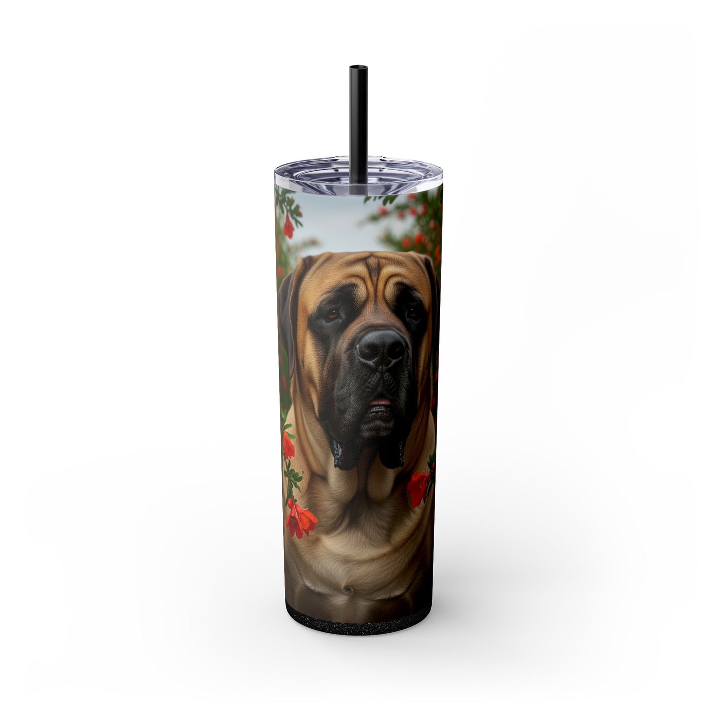 Mastiff Skinny Tumbler with Straw, 20oz