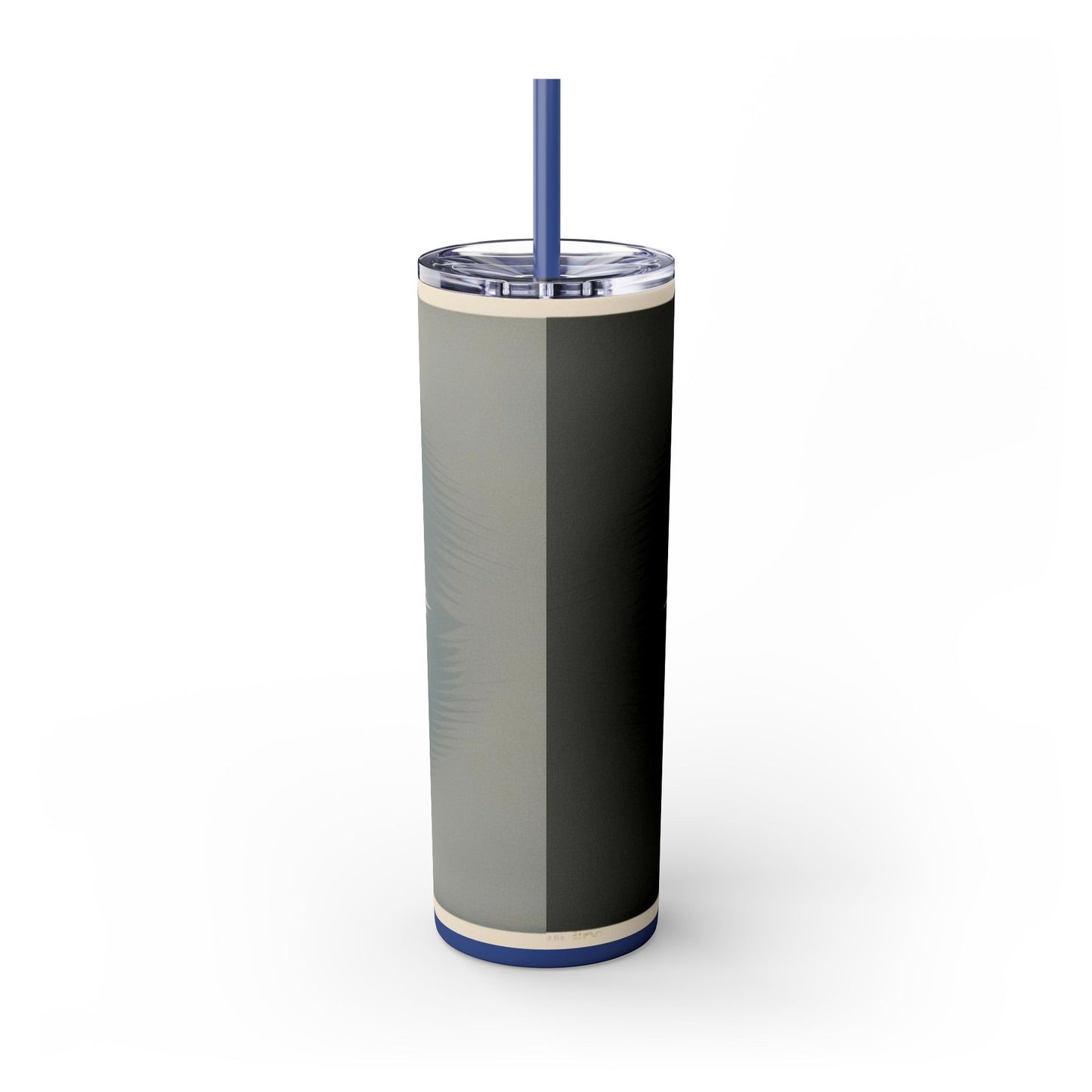 Optical Illusion Skinny Tumbler with Straw, 20oz