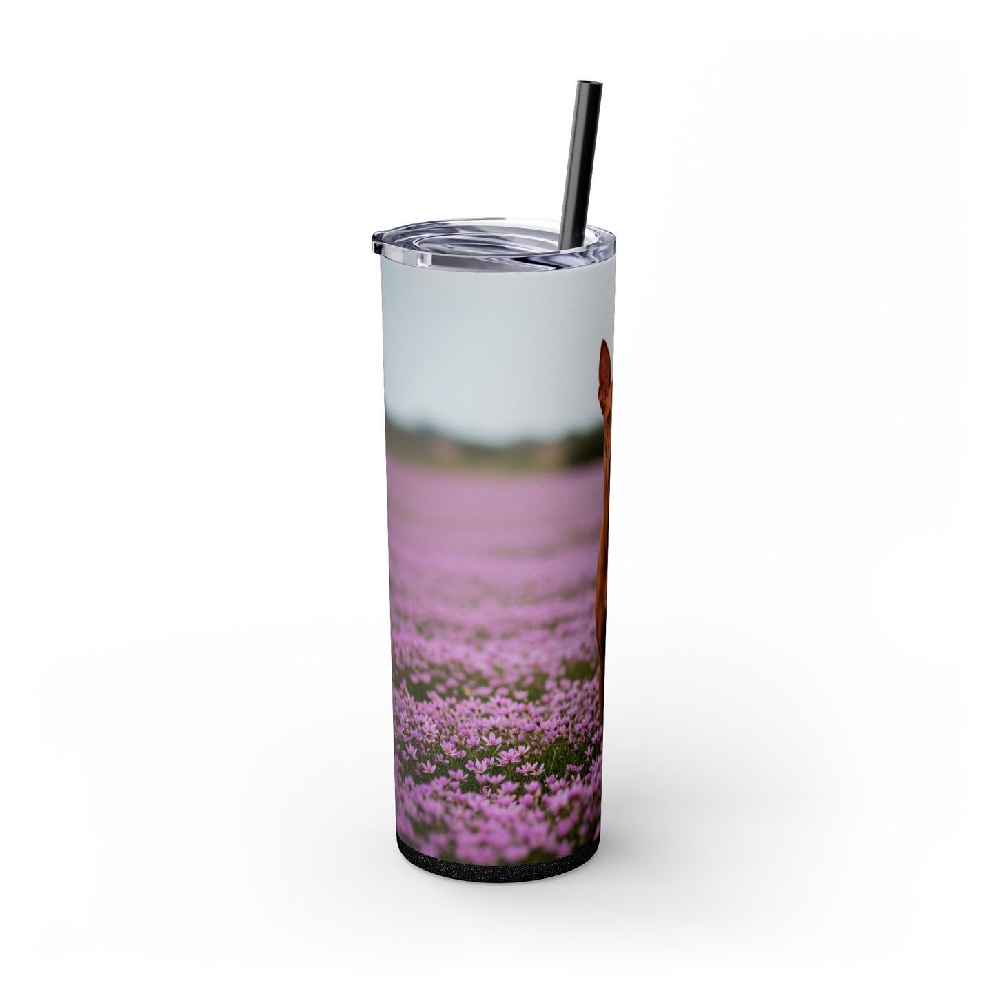 Pharaoh Hound Skinny Tumbler with Straw, 20oz