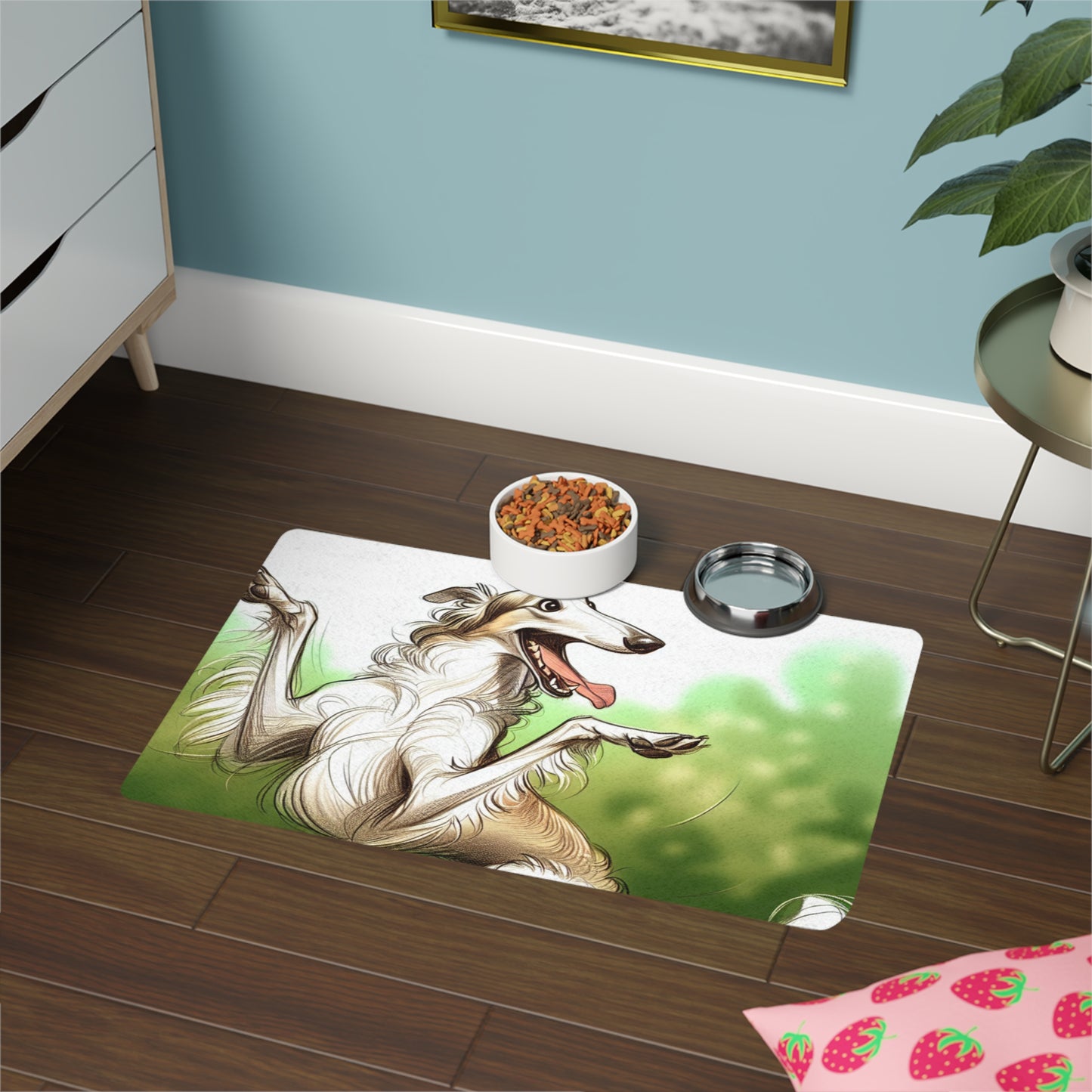 Pet Food Mat (12x18) - Borzoi