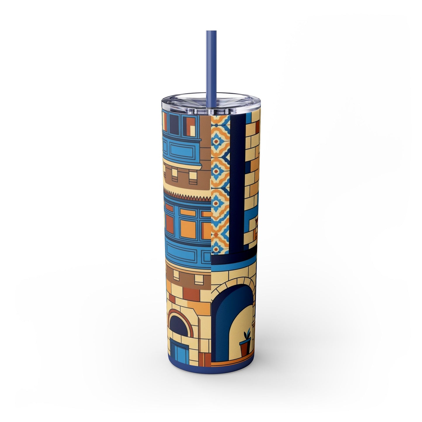 Pharaoh Hound Skinny Tumbler with Straw, 20oz