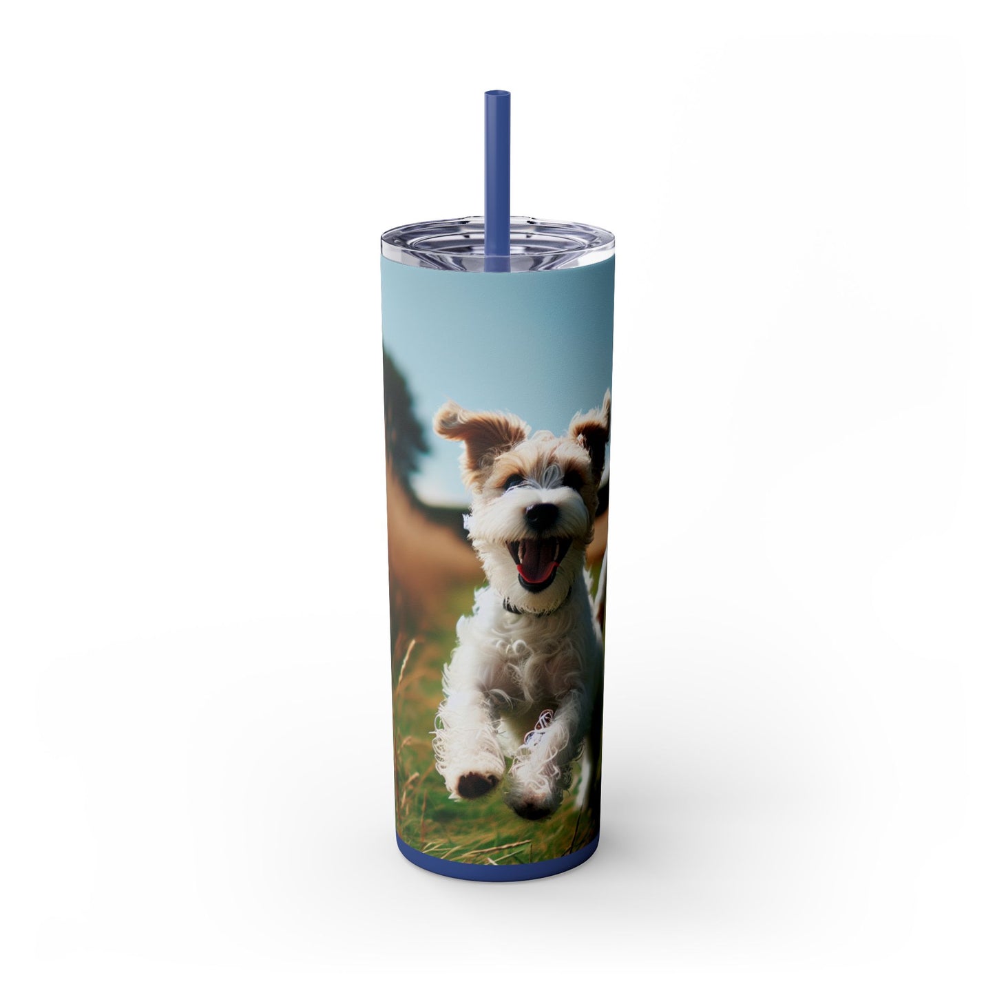 Tenterfield Terrier Skinny Tumbler with Straw, 20oz