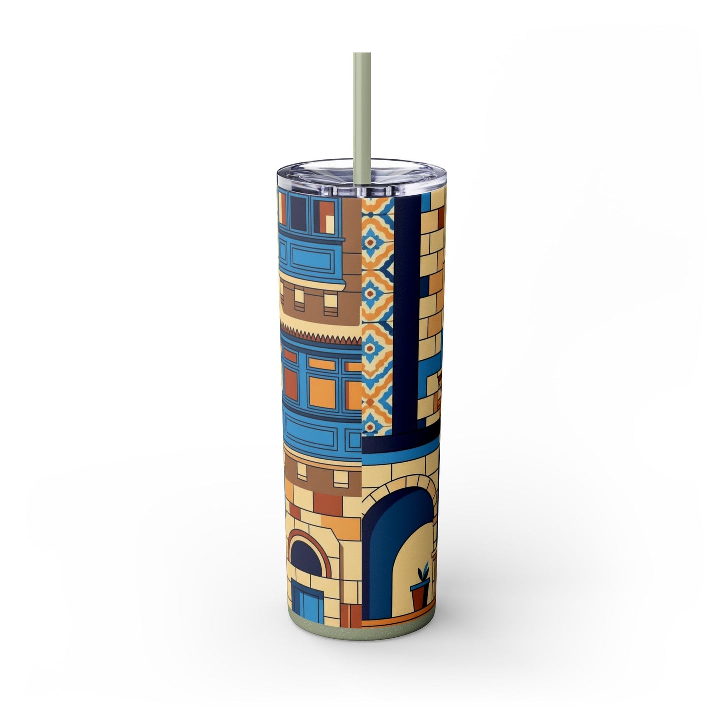 Pharaoh Hound Skinny Tumbler with Straw, 20oz