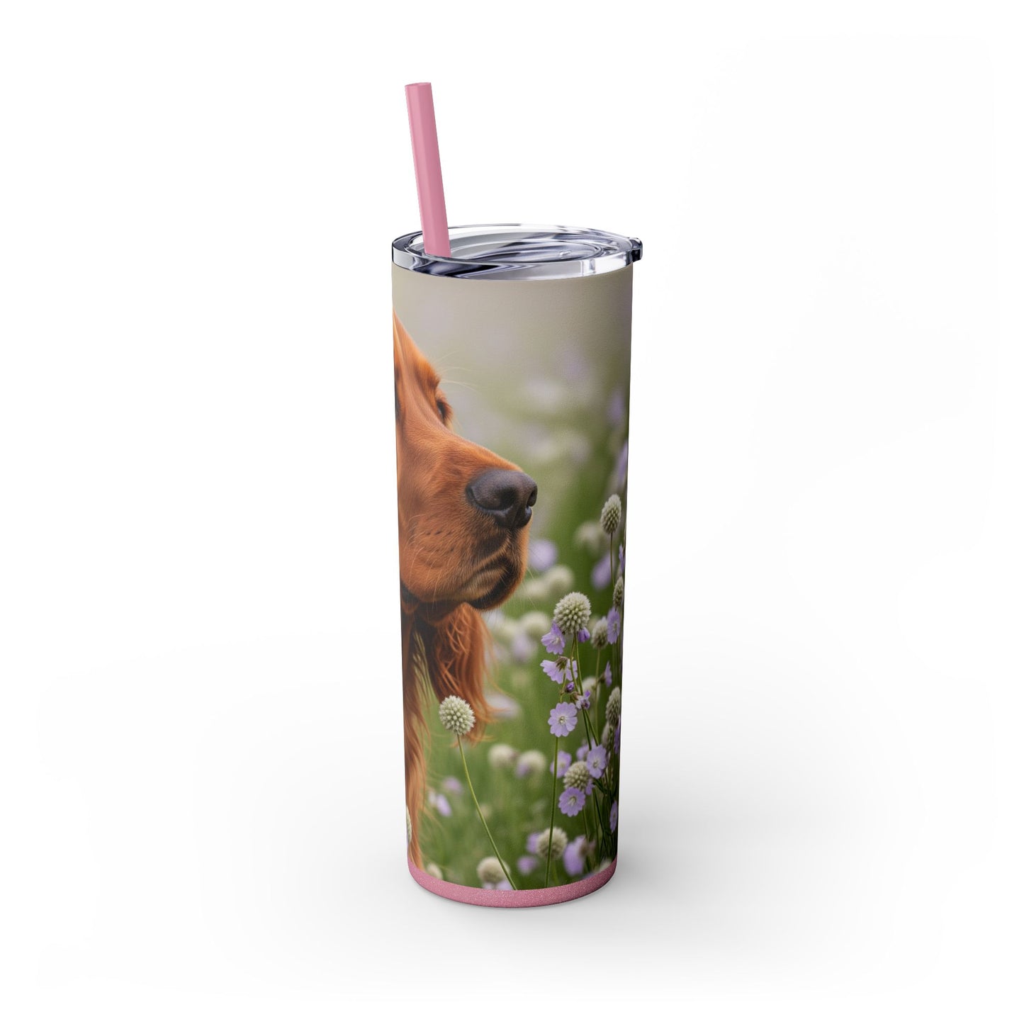 Sussex Spaniel Skinny Tumbler with Straw, 20oz