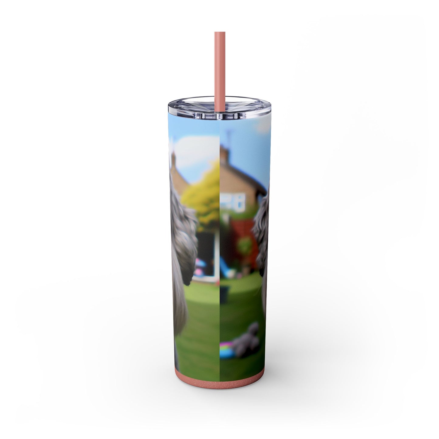 Schnoodle Skinny Tumbler with Straw, 20oz