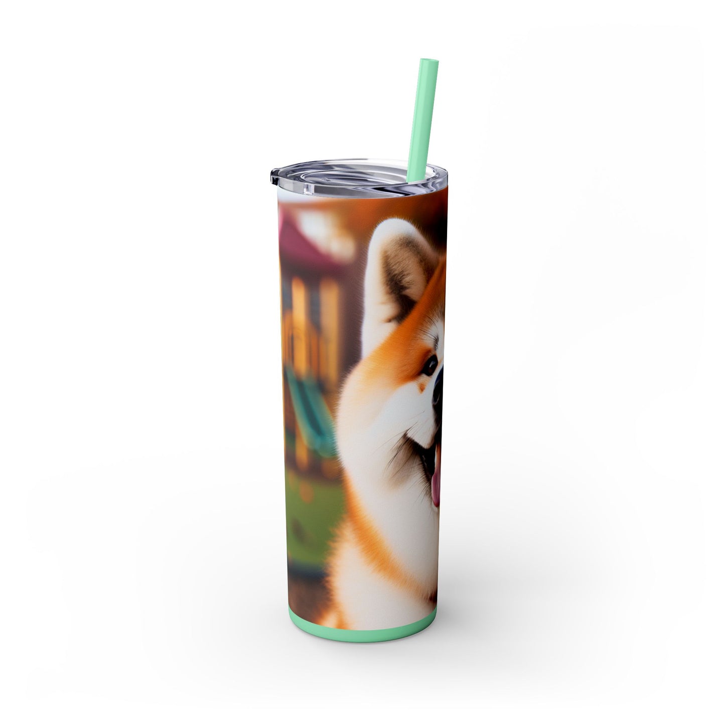 Japanese Akitainu Tumbler with Straw, 20oz
