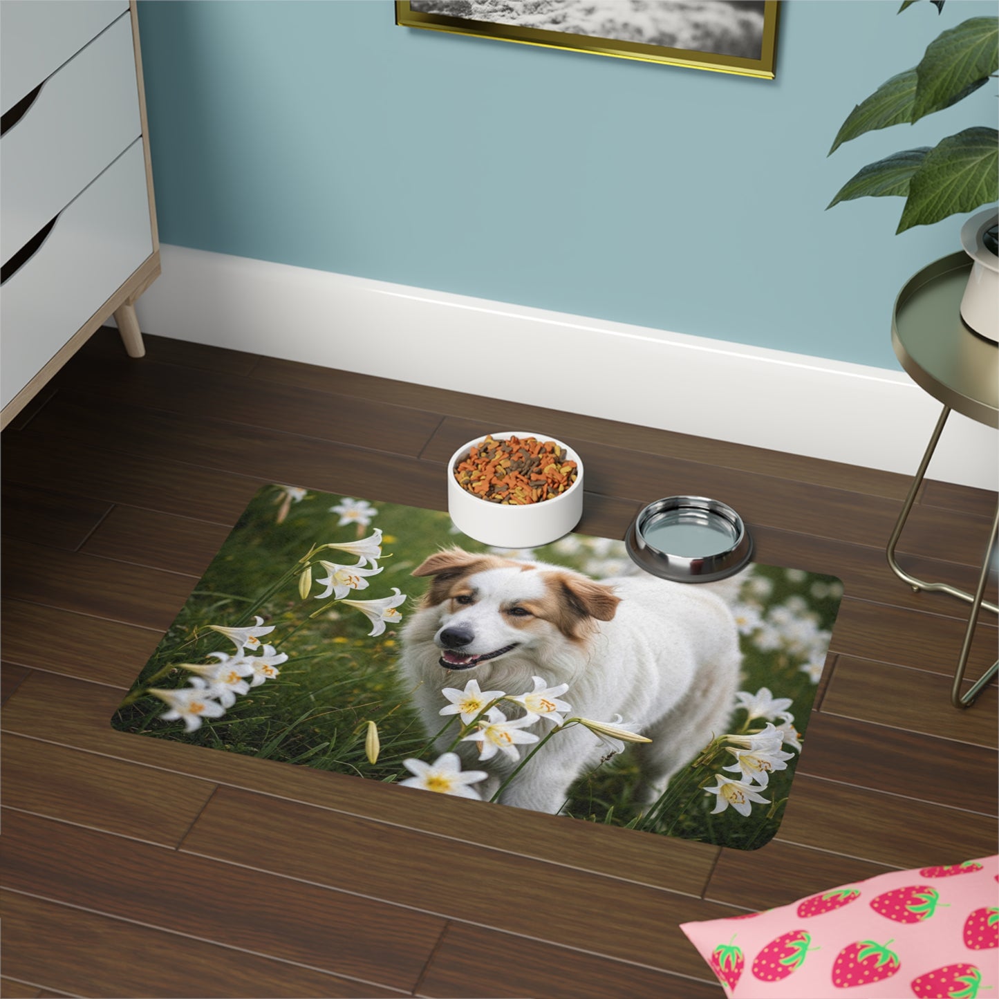 Pet Food Mat (12x18) - Pyrenean Shepherd