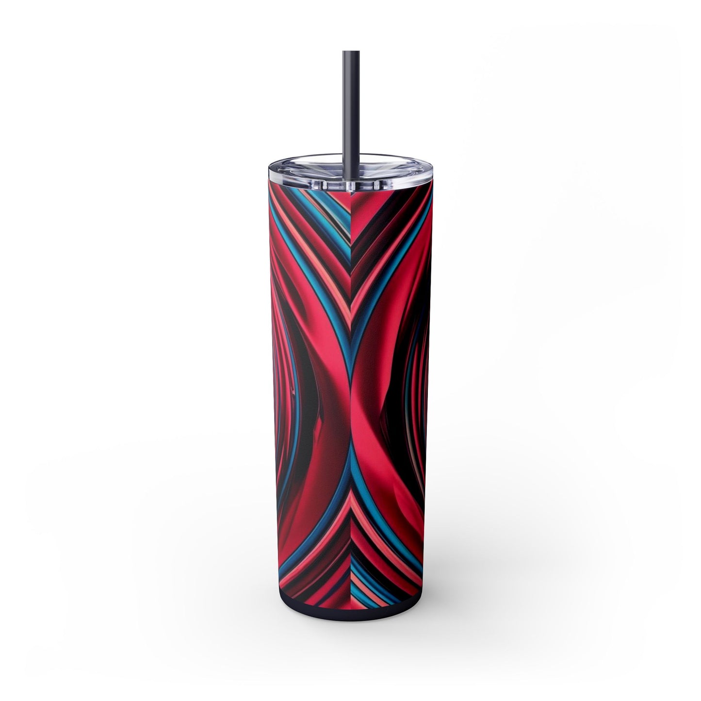 Optical Illusion Skinny Tumbler with Straw, 20oz