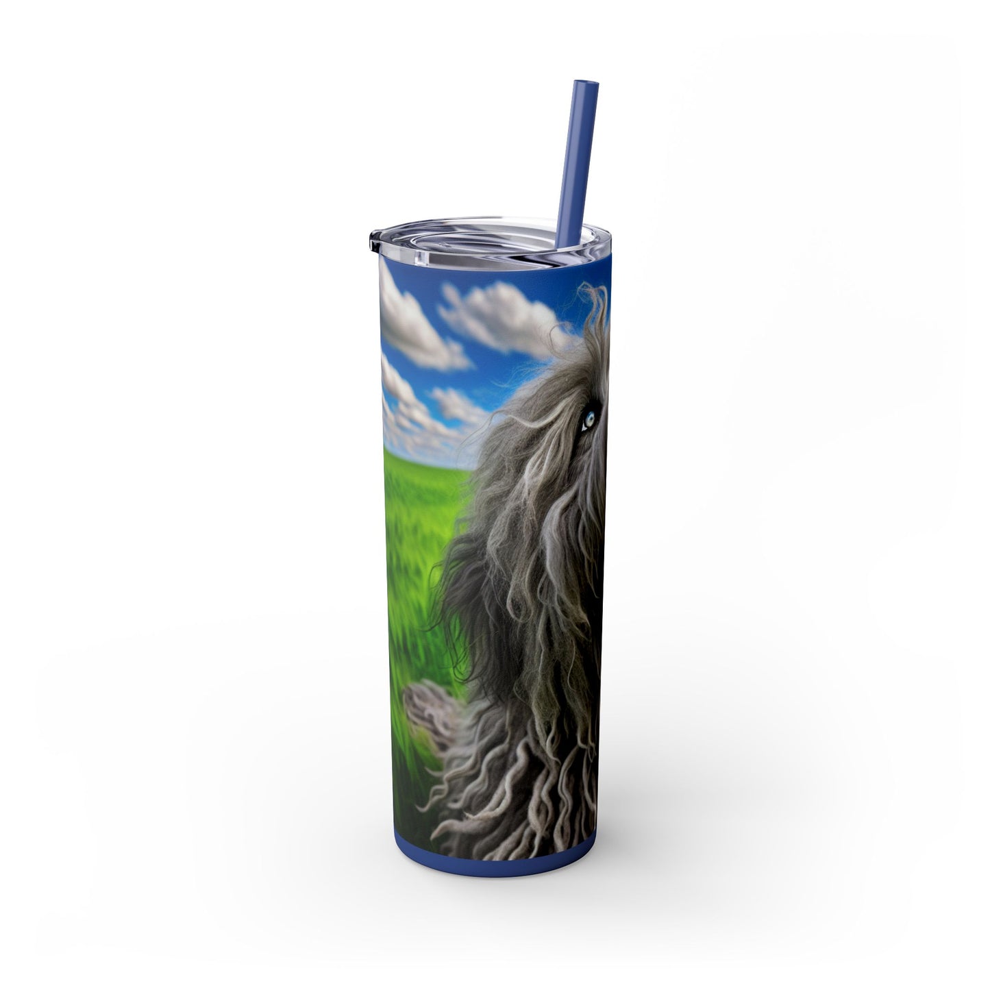 Bergamasco Shepherd Dog Tumbler with Straw, 20oz