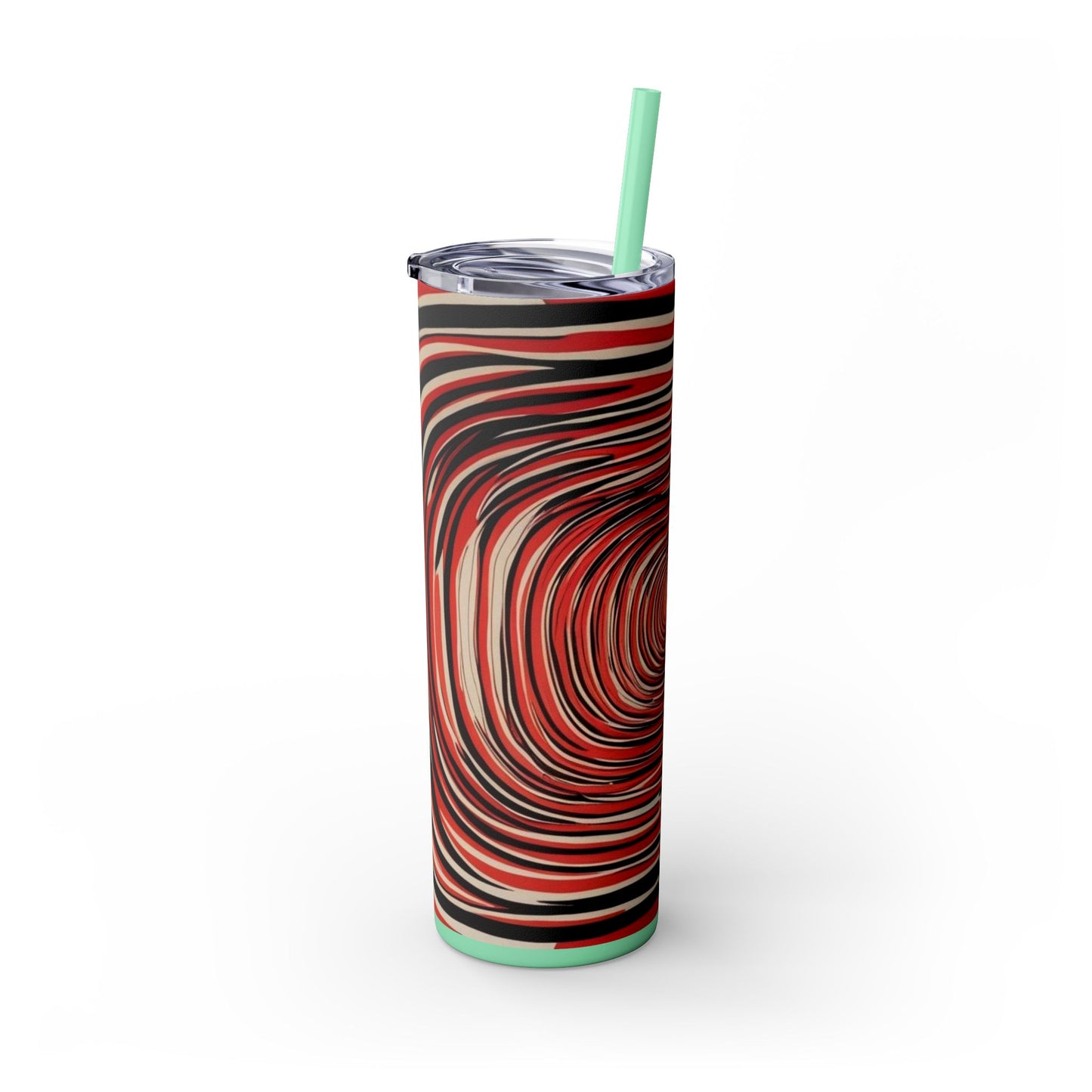 Optical Illusion Skinny Tumbler with Straw, 20oz