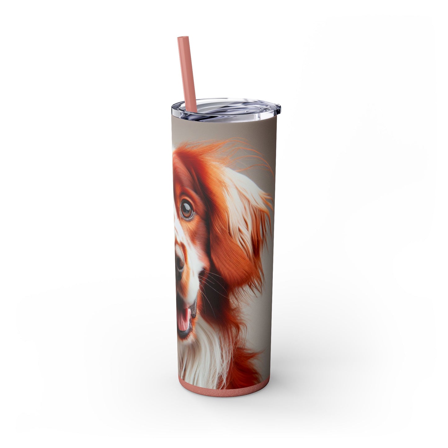 Irish Red and White Setter Tumbler with Straw, 20oz