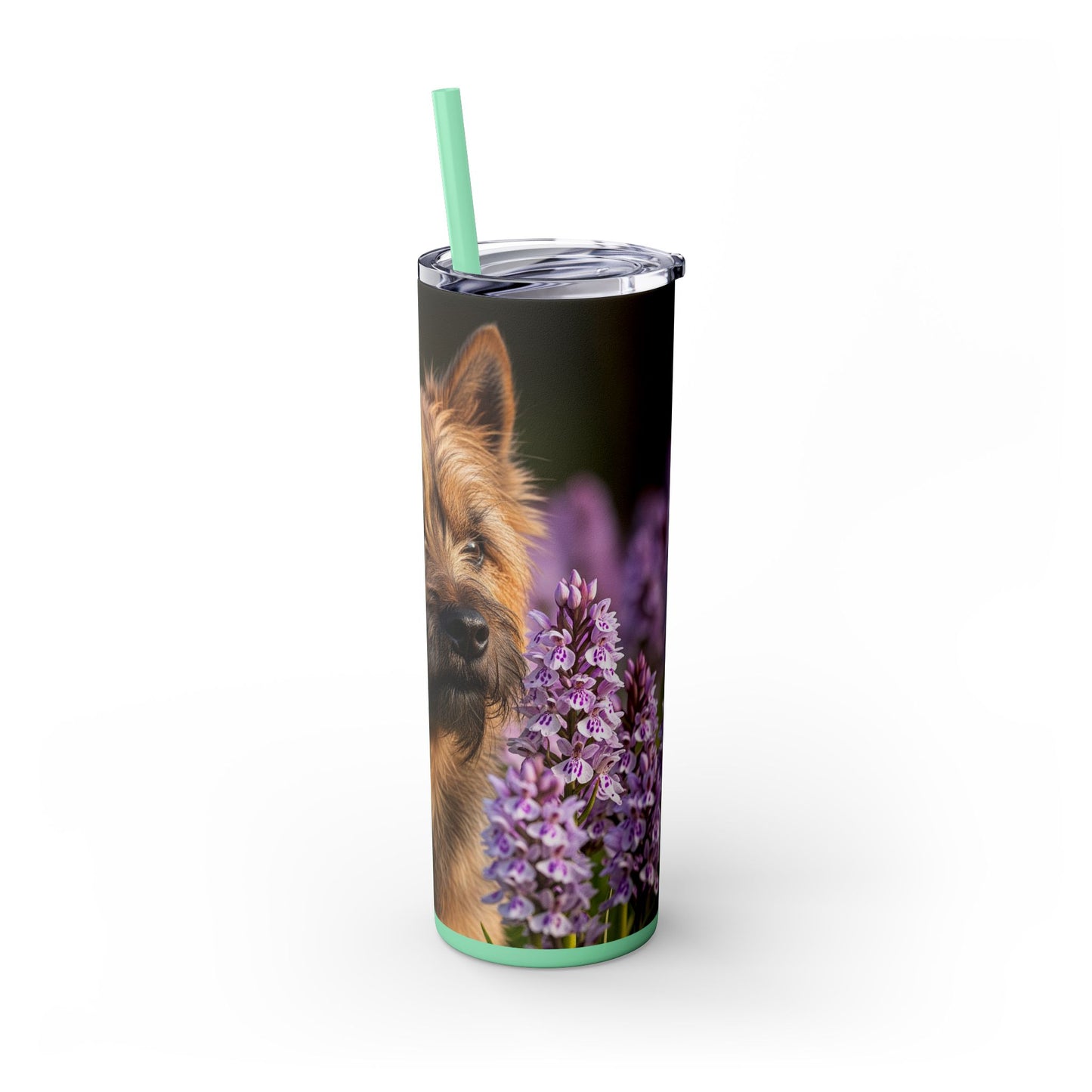 Cairn Terrier Skinny Tumbler with Straw, 20oz
