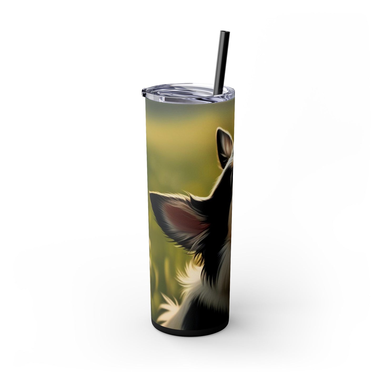 Swedish Vallhund Skinny Tumbler with Straw, 20oz