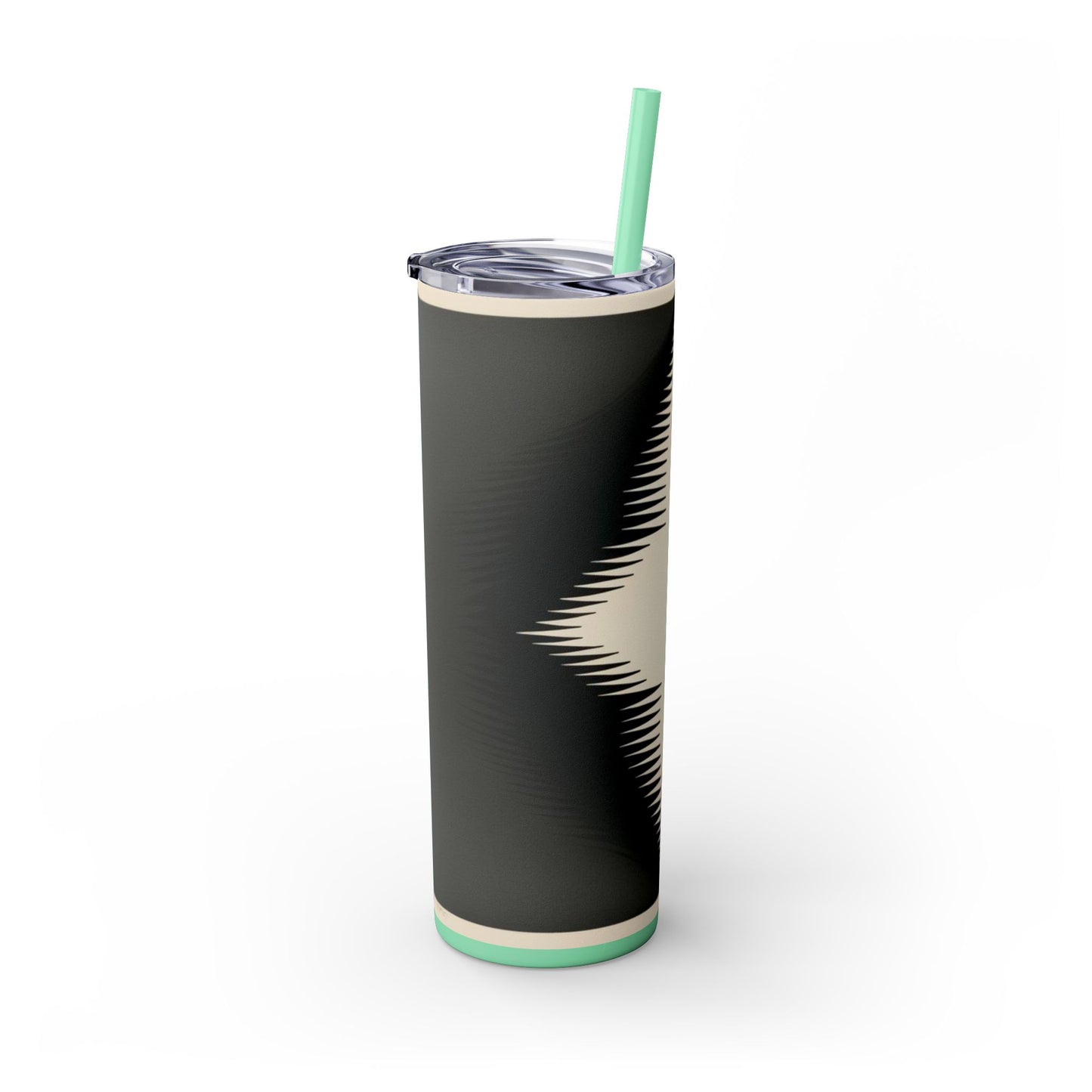 Optical Illusion Skinny Tumbler with Straw, 20oz