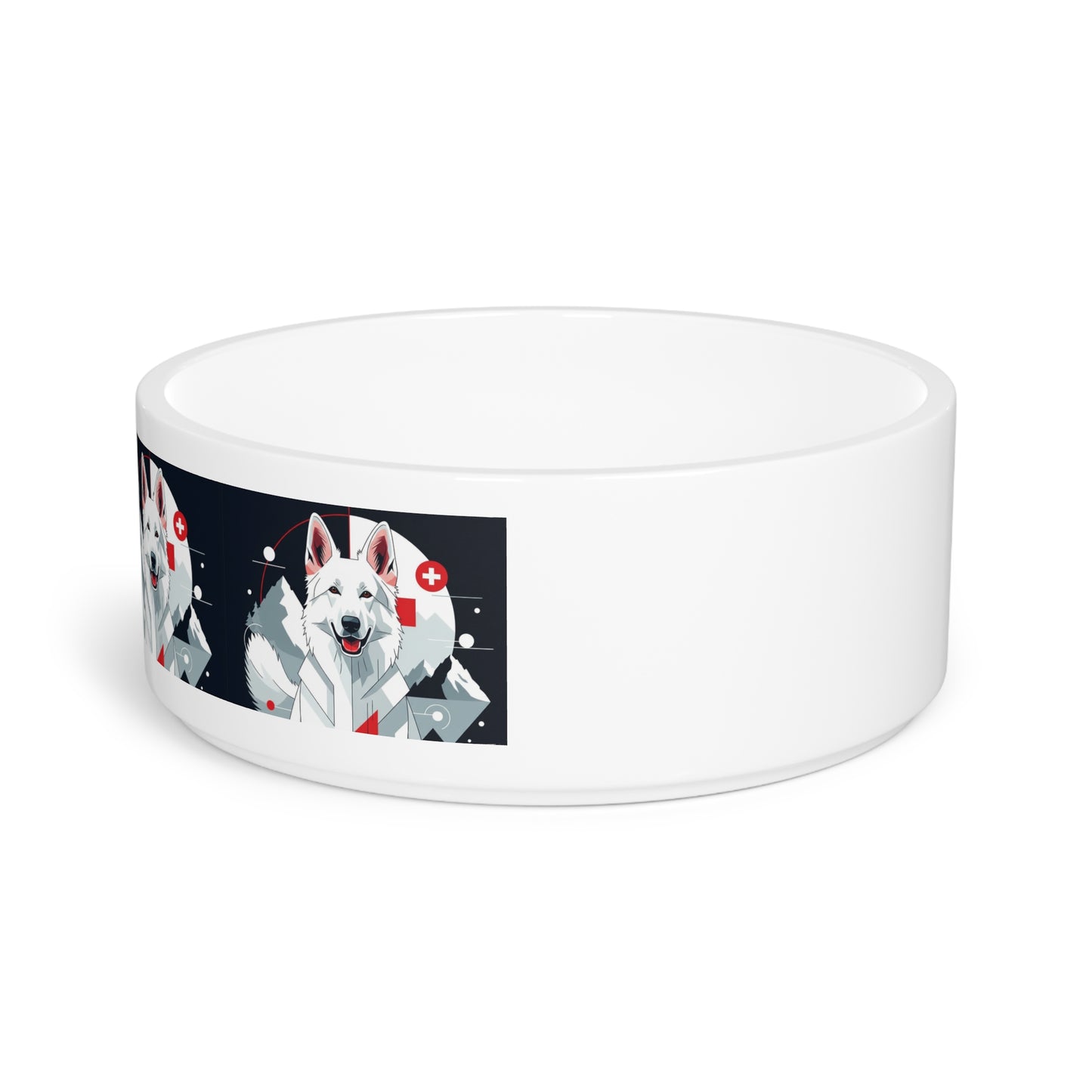 White Swiss Shepherd Dog Pet Bowl
