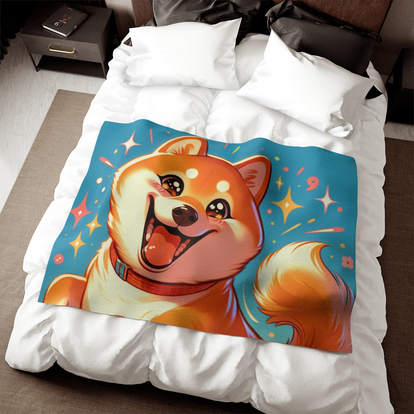 Shiba Inu Sweatshirt Blanket