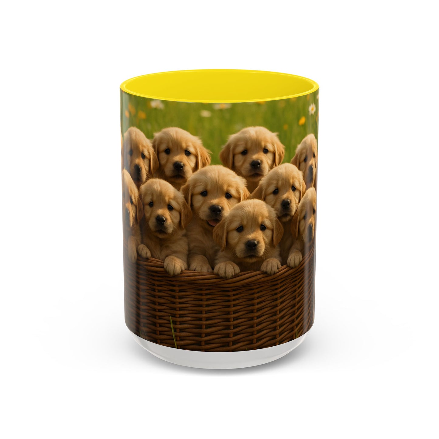 Golden Retriever puppies Accent Coffee Mug - Perfect Gift for Dog Lovers