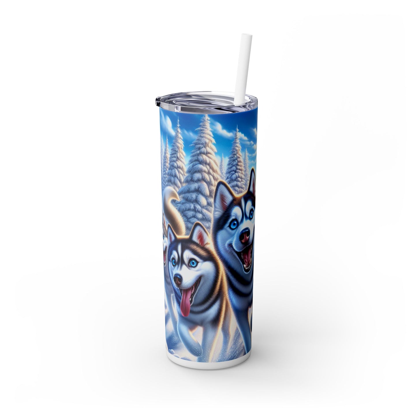 Siberian Husky Tumbler with Straw, 20oz