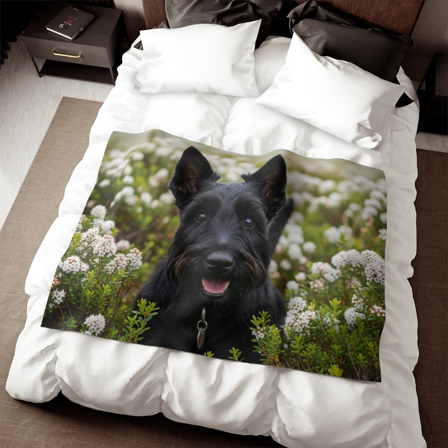 Manta sudadera con diseño de terrier escocés