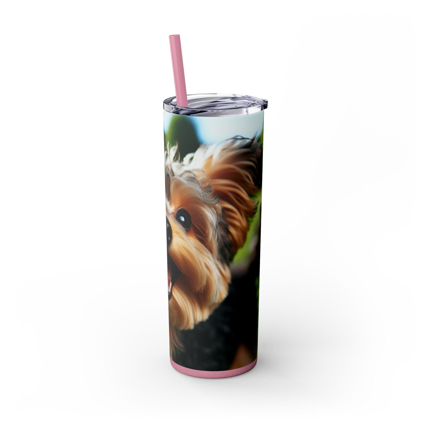 Yorkiepoo Tumbler with Straw, 20oz
