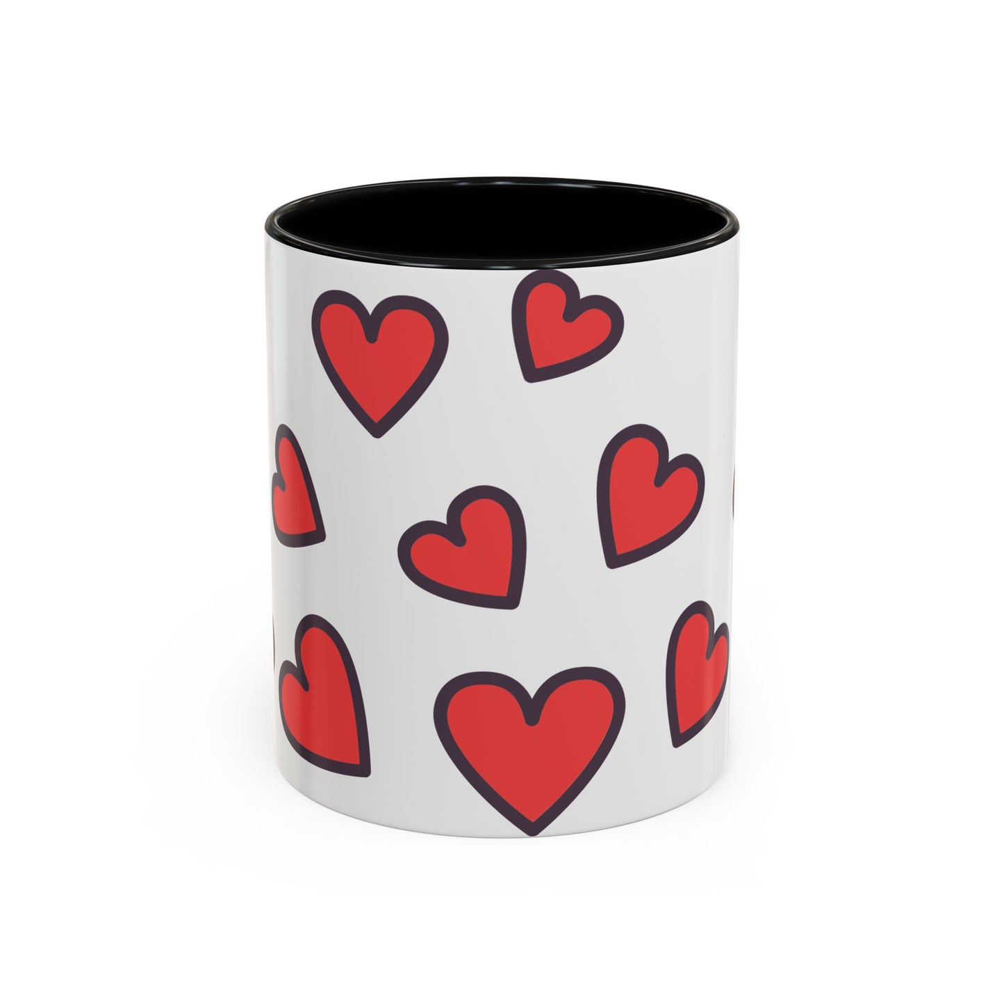 Hearts Accent Coffee Mug - Perfect Gift for Dog Lovers