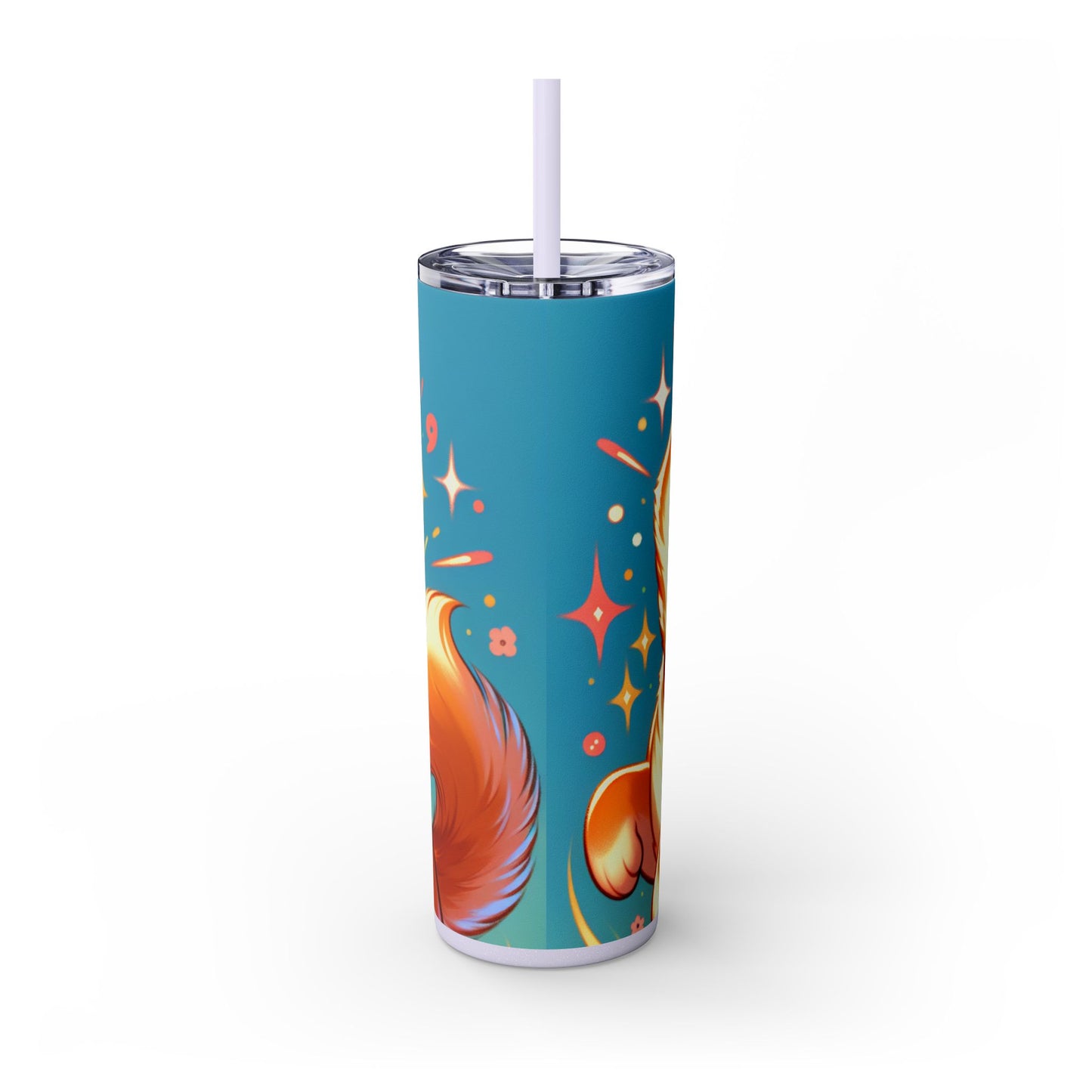 Shiba Inu Skinny Tumbler with Straw, 20oz