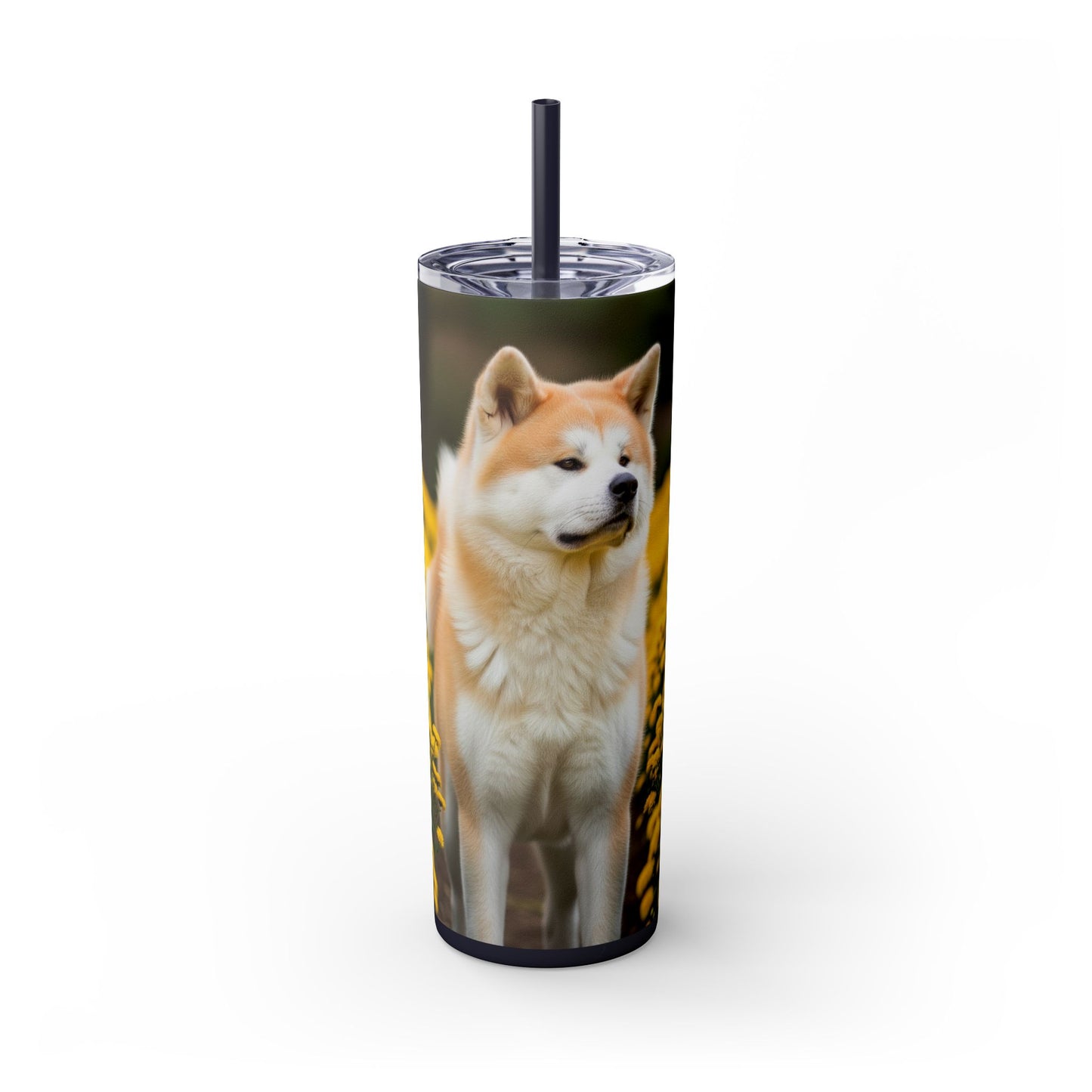 Japanese Akitainu Tumbler with Straw, 20oz