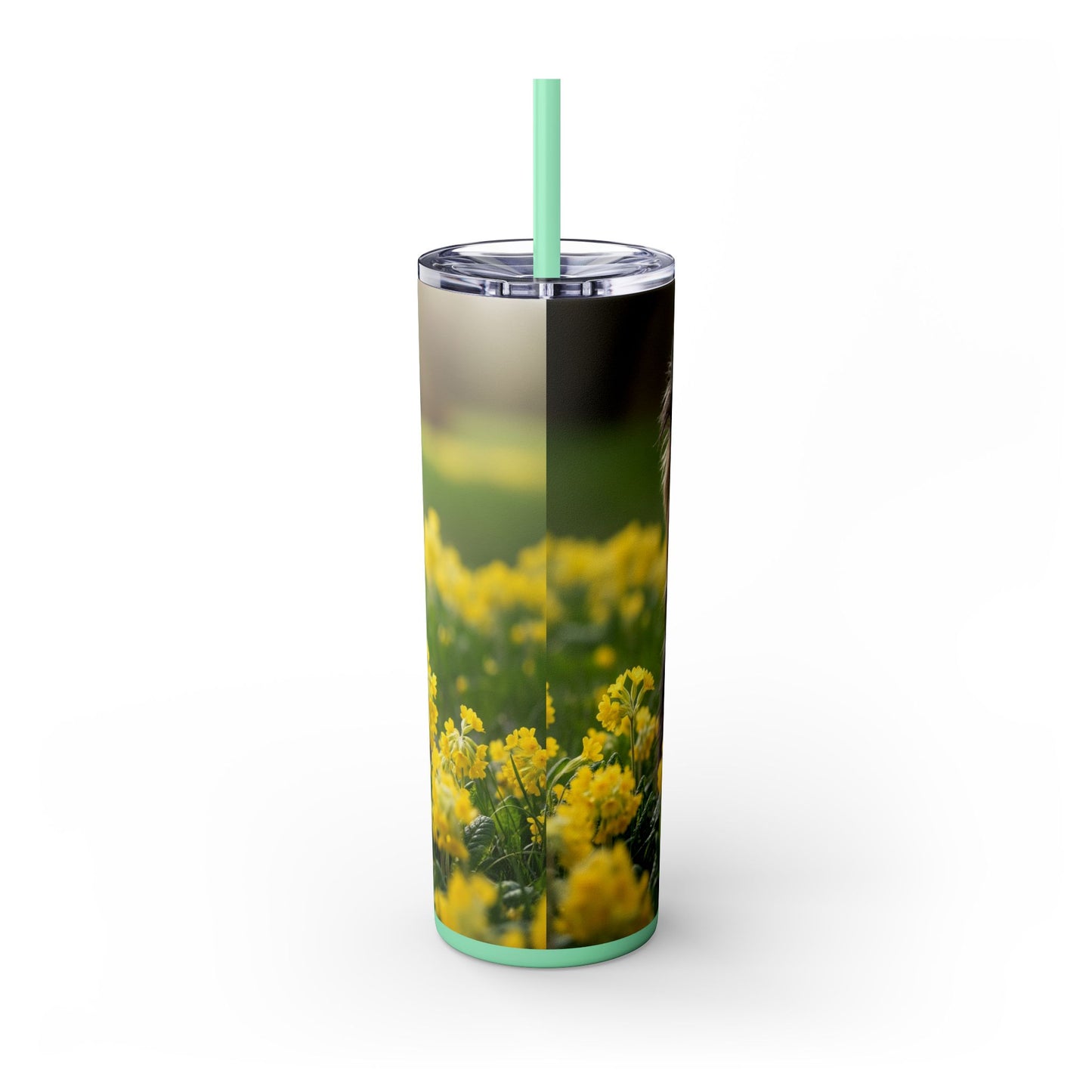 Skye Terrier Skinny Tumbler with Straw, 20oz