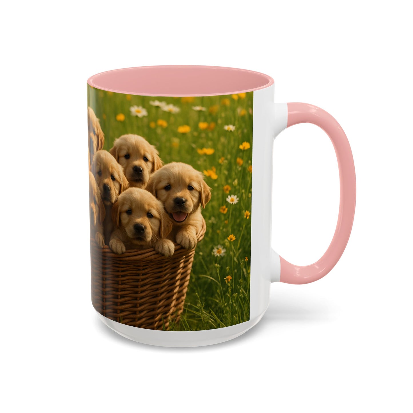 Golden Retriever puppies Accent Coffee Mug - Perfect Gift for Dog Lovers
