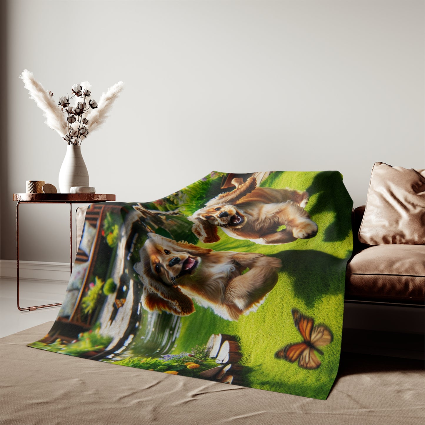 Cocker Spaniel Sweatshirt Blanket