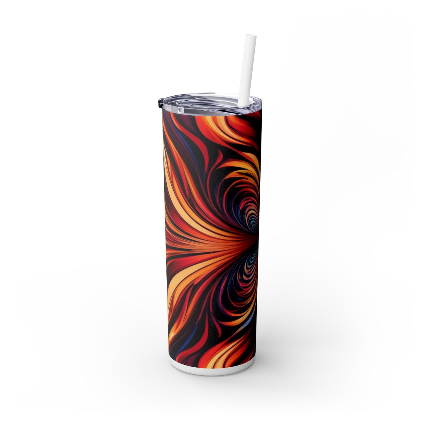 Optical Illusion Skinny Tumbler with Straw, 20oz