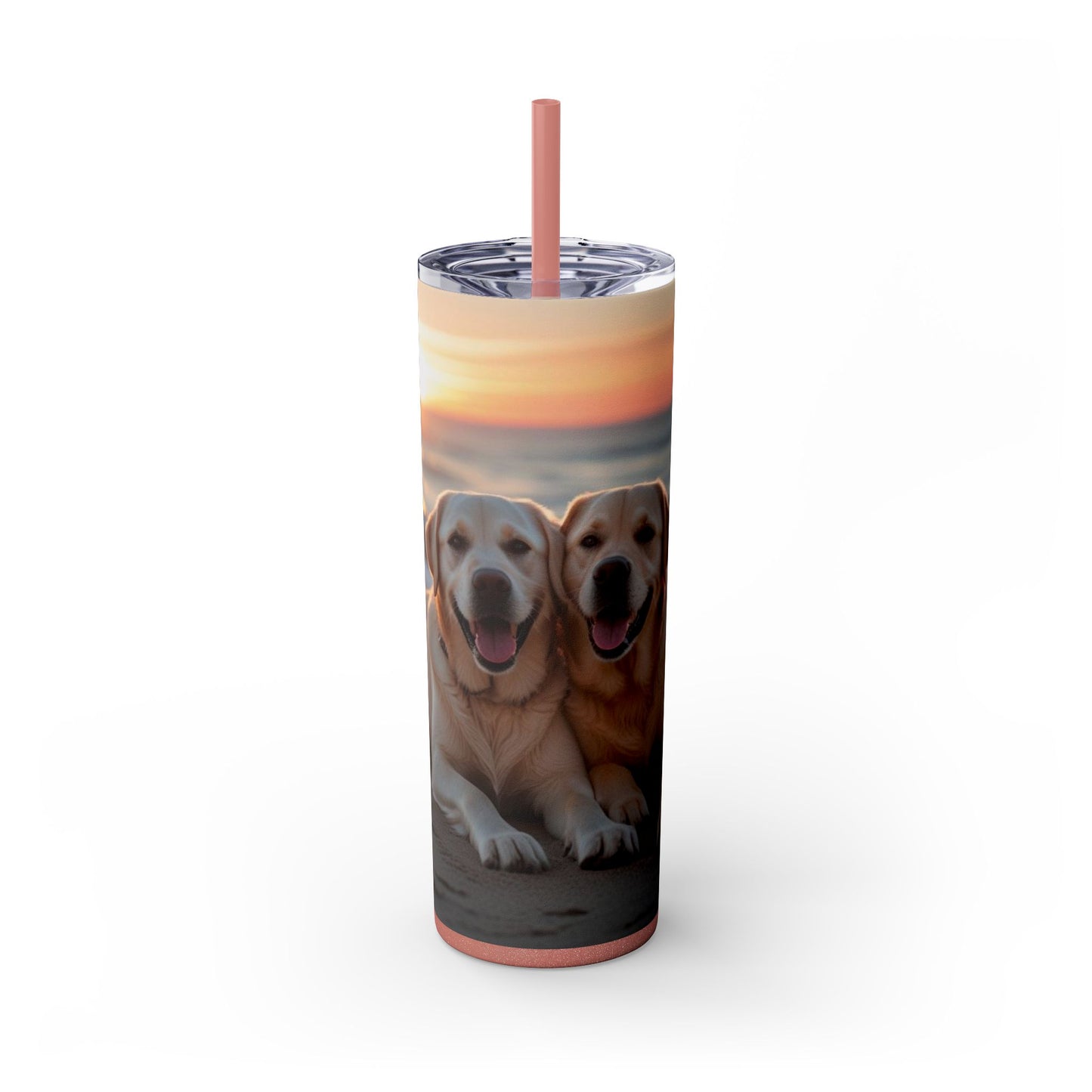 Labrador Retriever Love Skinny Tumbler with Straw, 20oz
