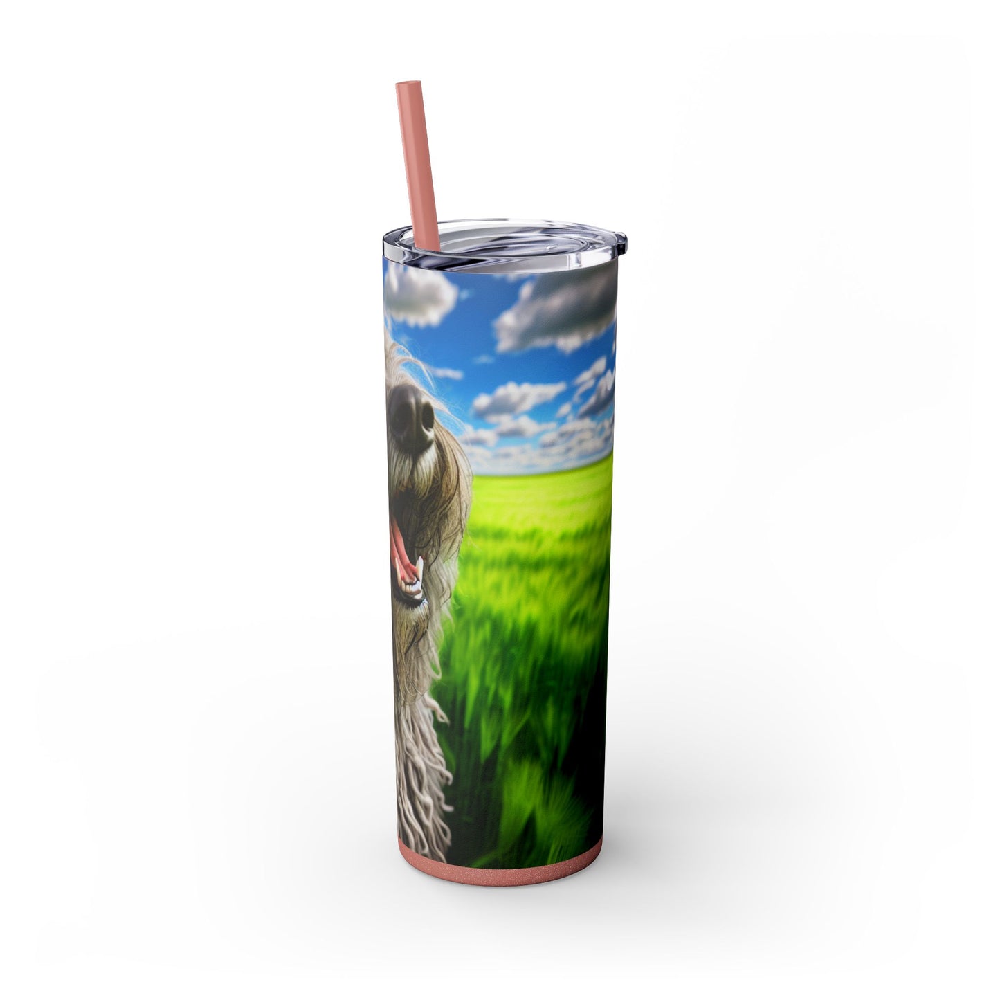 Bergamasco Shepherd Dog Tumbler with Straw, 20oz