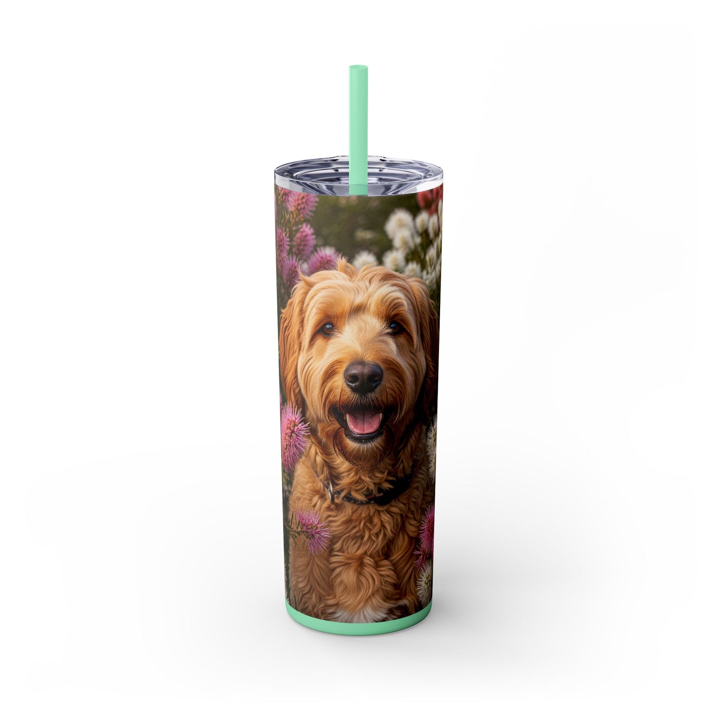 Goldendoodle Tumbler with Straw, 20oz