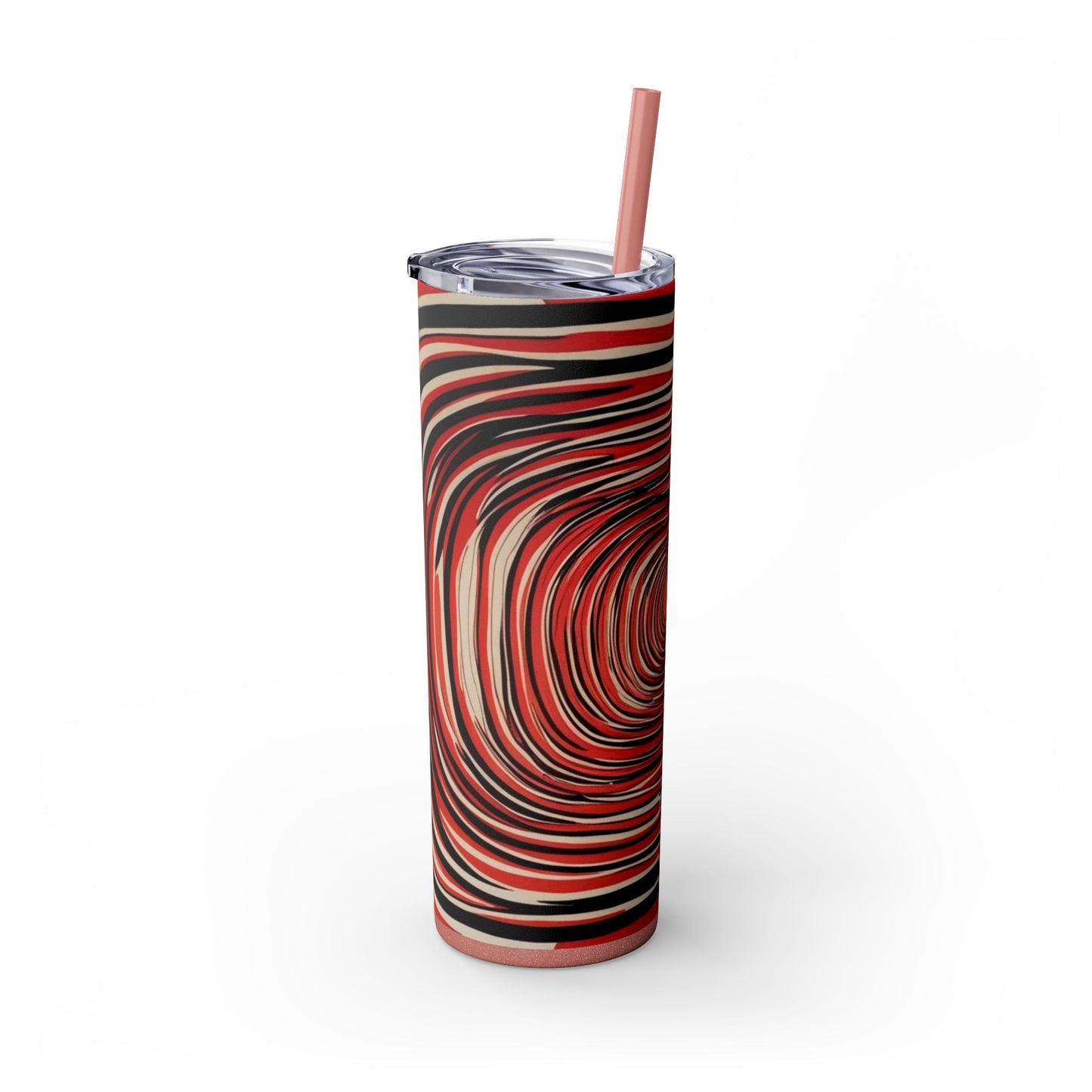 Optical Illusion Skinny Tumbler with Straw, 20oz