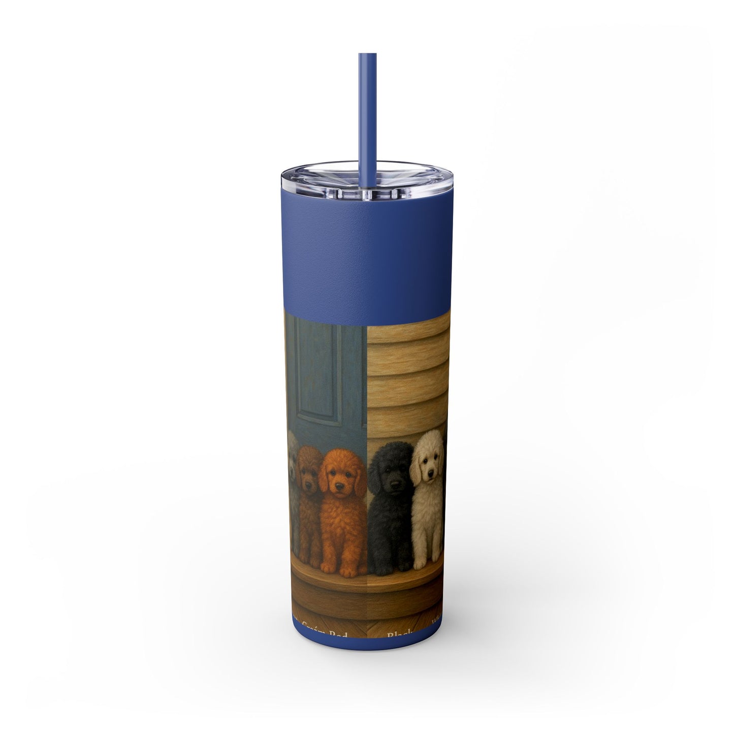 Poodle puppies Tumbler with Straw, 20oz