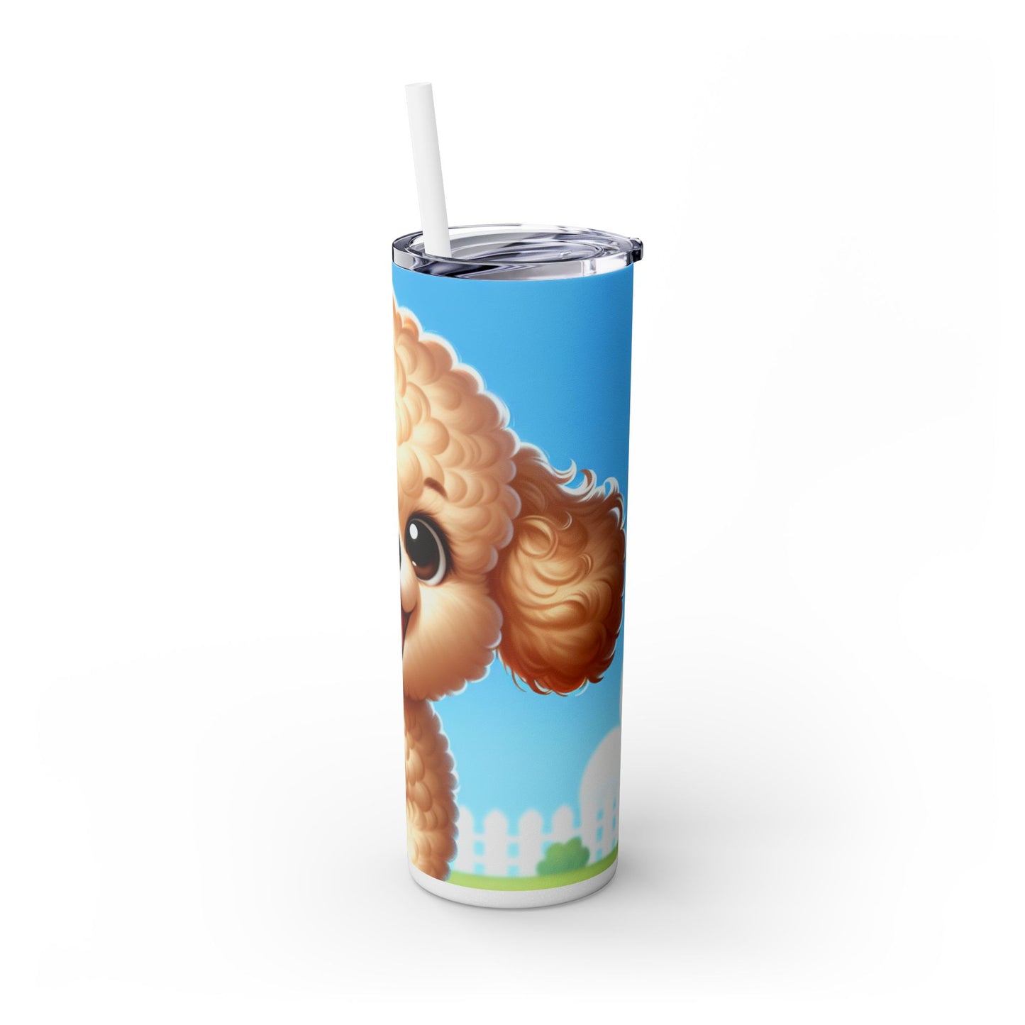 Miniature Poodle Tumbler with Straw, 20oz