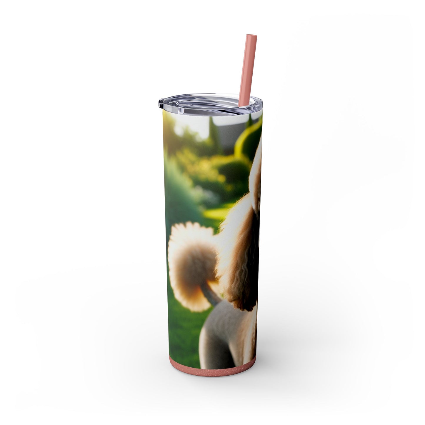Standard Poodle Skinny Tumbler with Straw, 20oz