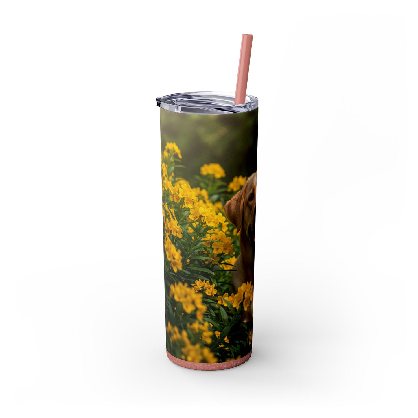 Labrador Retriever Skinny Tumbler with Straw, 20oz