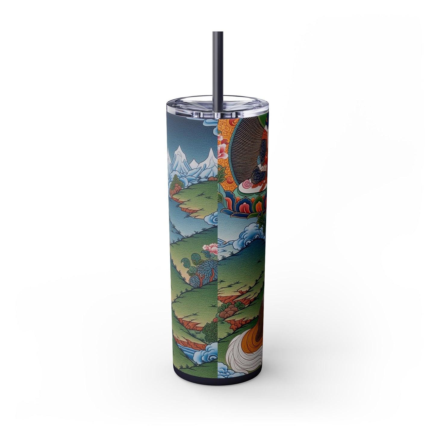 Lhasa Apso Skinny Tumbler with Straw, 20oz