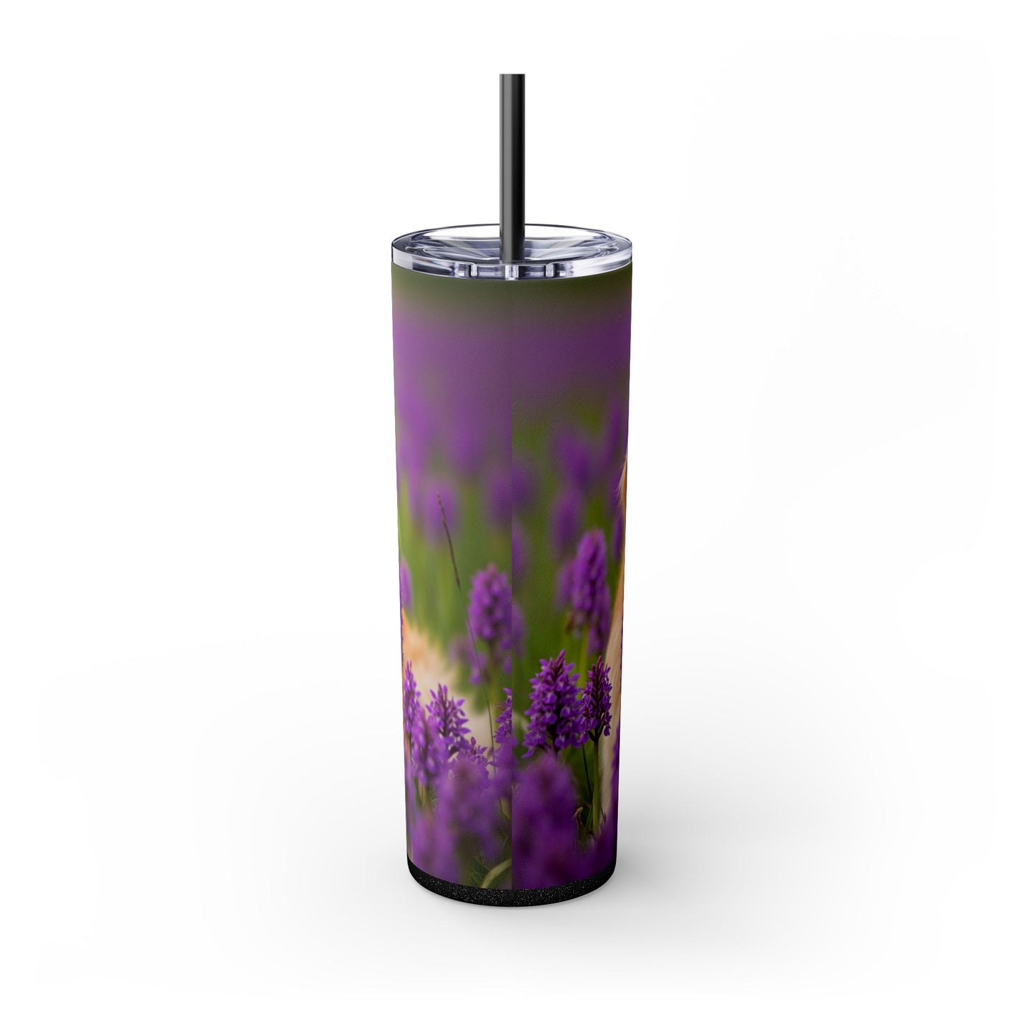 Golden Retriever Skinny Tumbler with Straw, 20oz