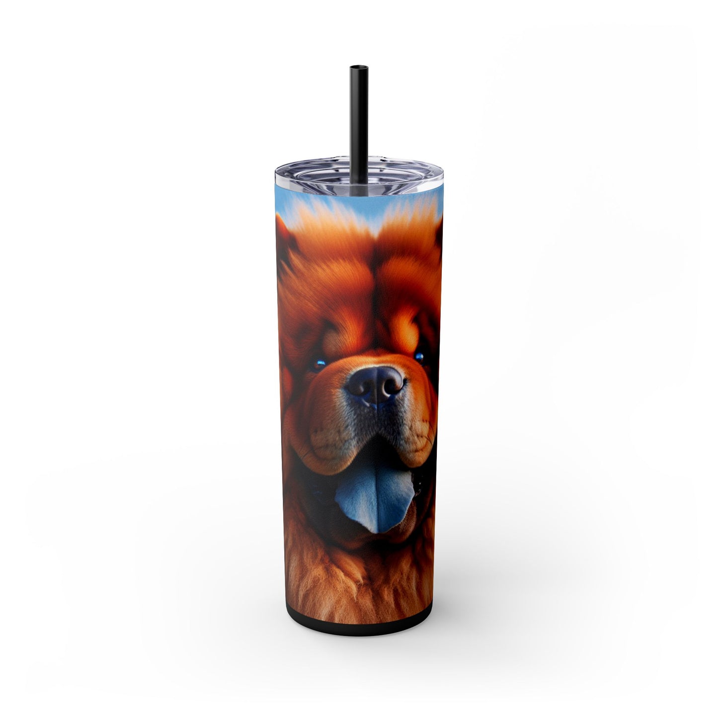 Chow Chow Skinny Tumbler with Straw, 20oz