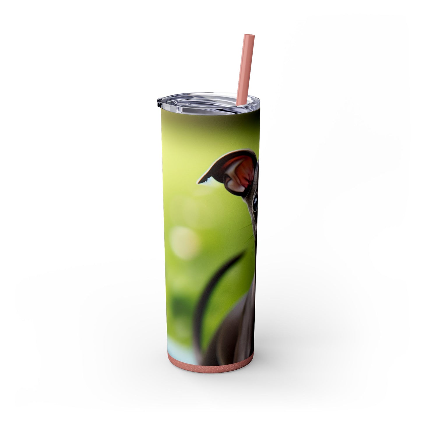 Italian Greyhound Tumbler with Straw, 20oz
