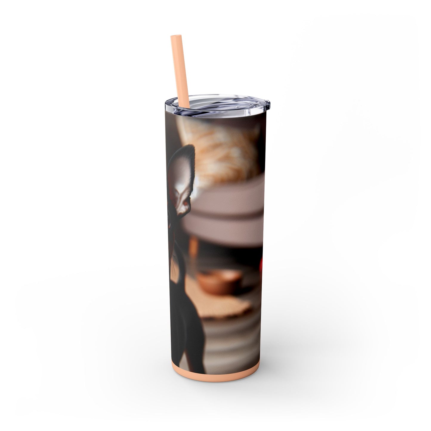 English Toy Terrier Tumbler with Straw, 20oz
