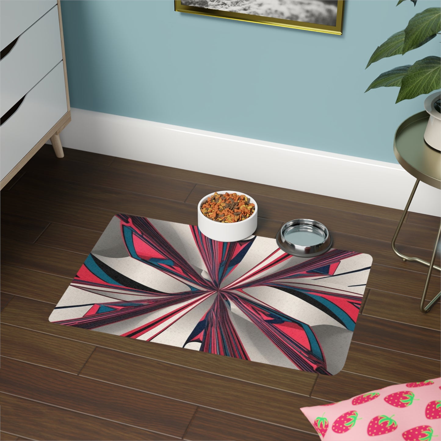 Pet Food Mat (12x18) - Optical Illusion